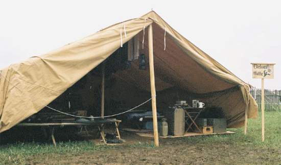 German troop tent