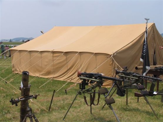 German troop tent