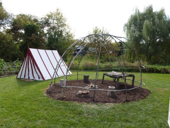 Museum Wedge Tent Striped