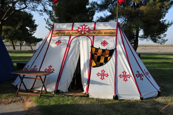 Medieval Wedge Tent Striped