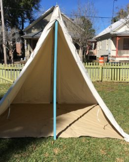 open canvas tent