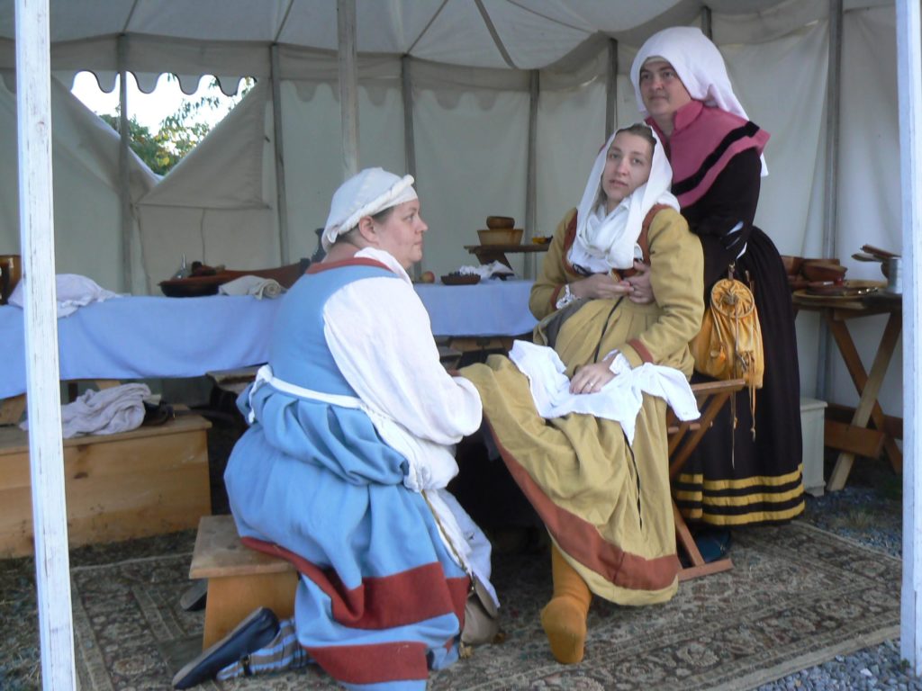 Midwives in a tent