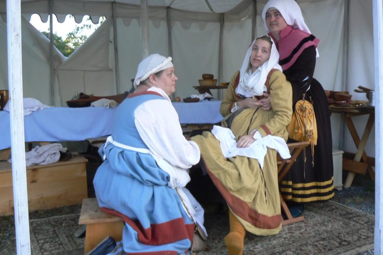 Midwives in a tent