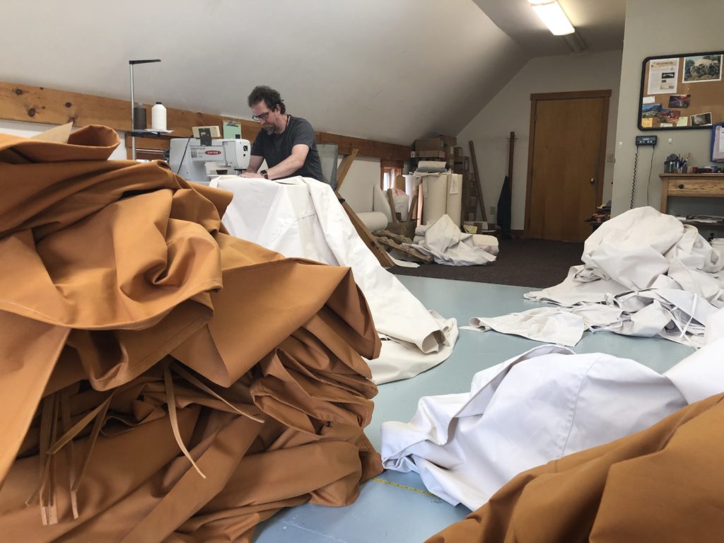 MEET THE TENTSMITHS CREW – Stephen Canvas being sewn