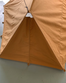 Back of tan tent