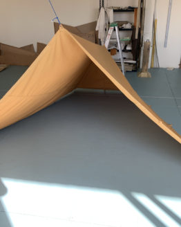 small tan tent