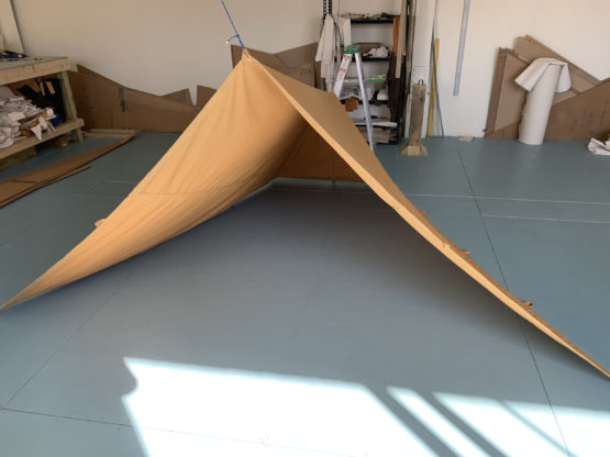 small tan tent