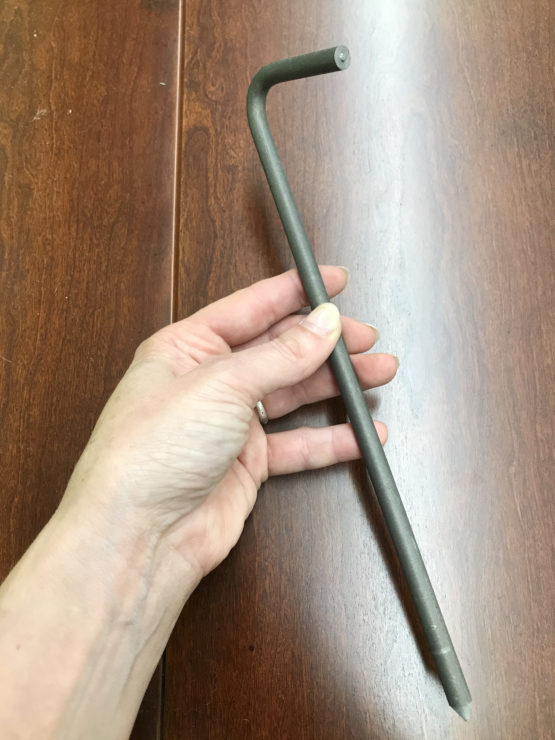 10" steel tent stake