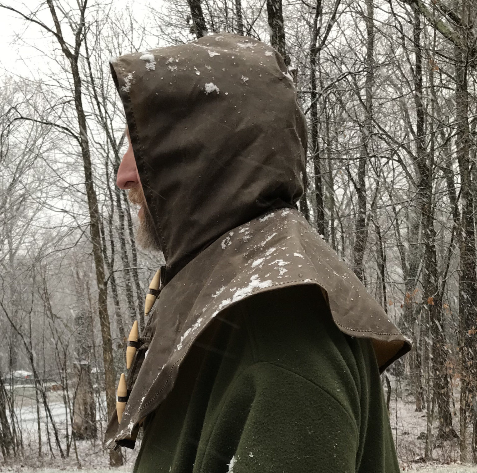 Waterproof, Oilcloth Hood for Standalone Wear or with Oilskin Coat